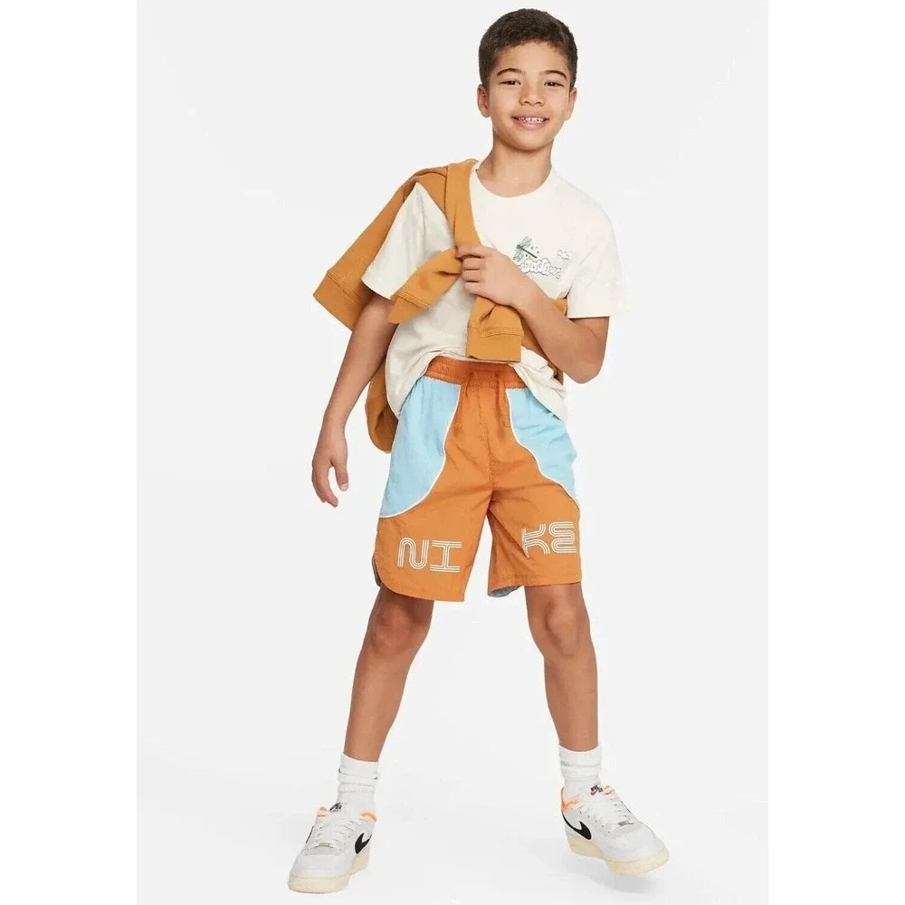 New Big Boys' Nike Sportswear Woven Shorts KIDS SZ: Medium, Orange
